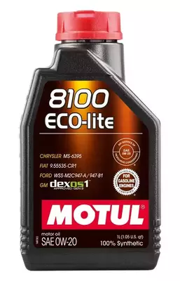 Масло моторное 100% синтетическое д/авто Motul 8100 ECO-LITE 0W20 1L
