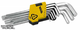 MasterTool  Ключи шестигранные набор 9 шт CrV удлиненные(1,5-10мм L74-172мм), Арт.: 75-0956